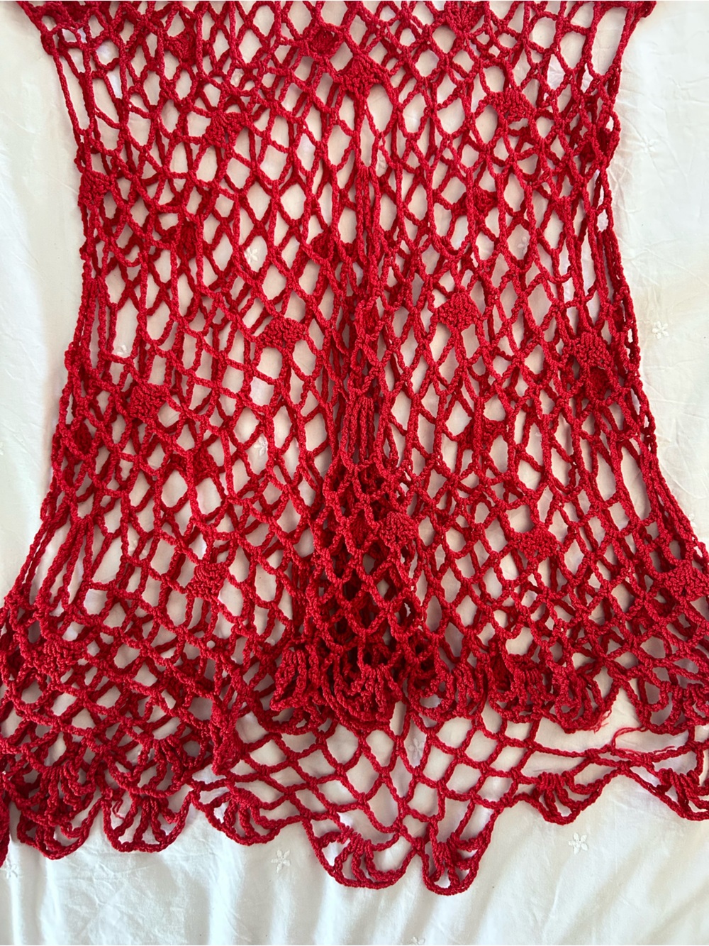 Red Knit Cover Up - Picture 3 of 3